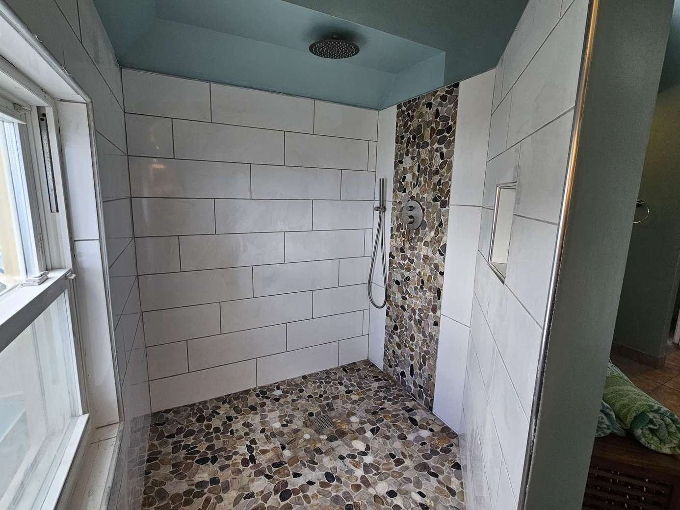 newly remodeled shower top floor April'26