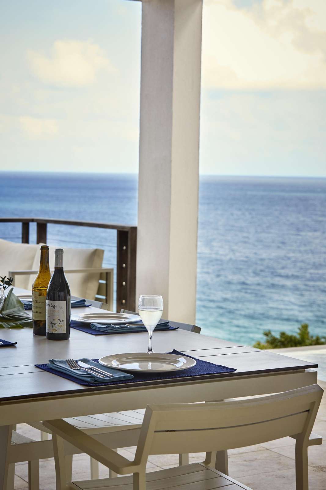 Oceanfront dining with stunning panoramic water views