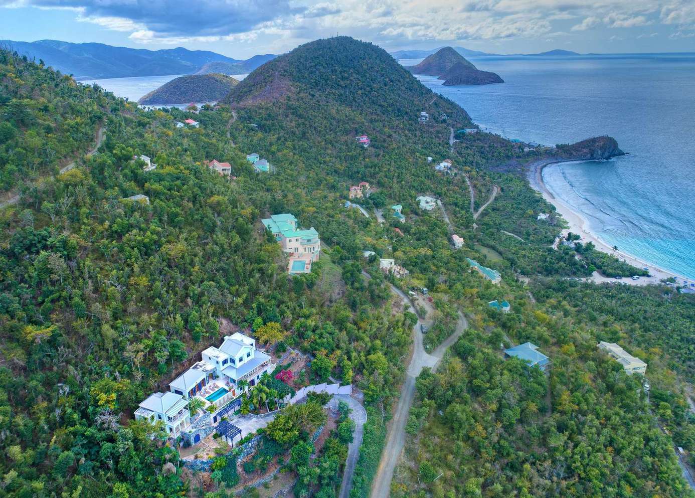 Secluded hillside retreat with stunning ocean views