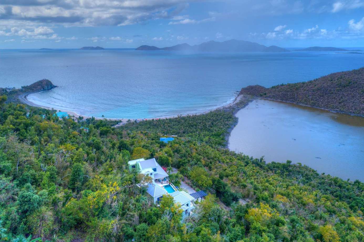 Secluded hillside retreat with stunning ocean views