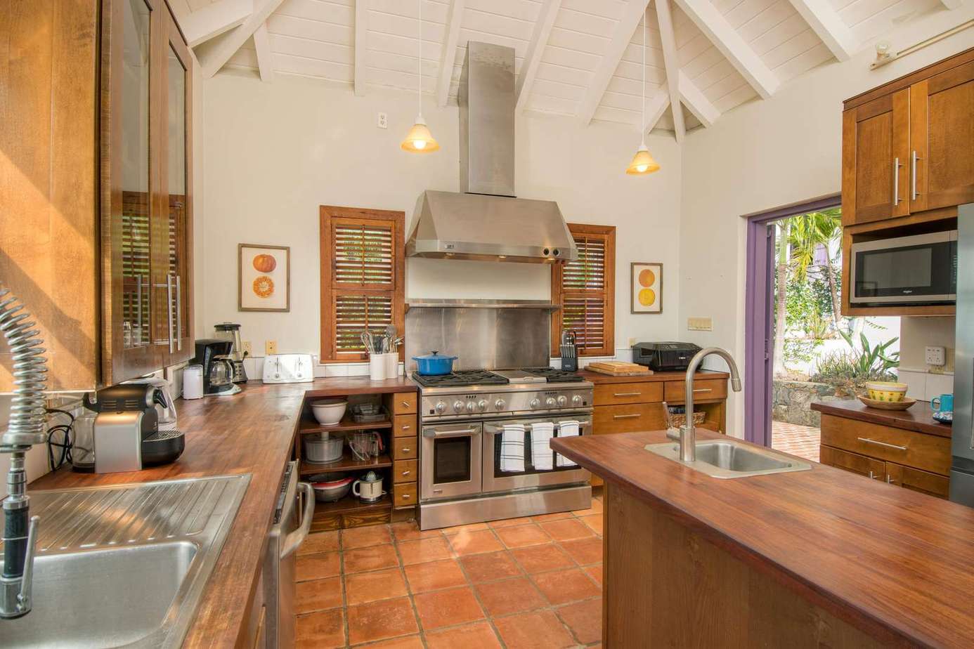 Spacious kitchen with rustic charm and modern amenities